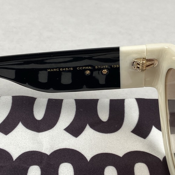 Marc Jacobs Black/Grey Shaded Cat-Eye Women's Sunglasses, Marc 645/s CCPHA 57-17 - Picture 8 of 9